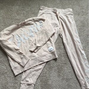 Blush Pink Calvin Klein Crew & Jogger Set